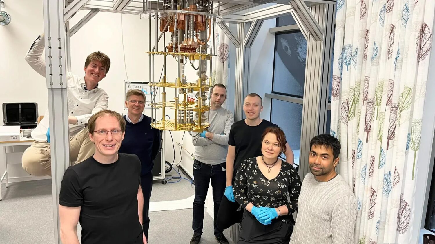 Group image of people around Quantum testbed