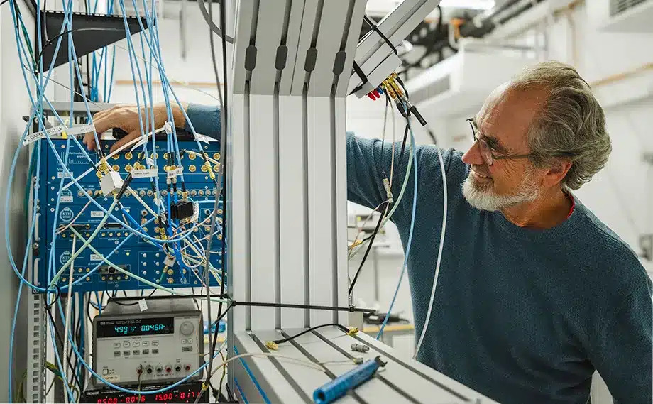 David Haviland's research group is focusing on a quantum computer that uses microwaves and creates a kind of quantum entanglement.