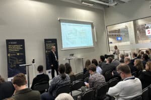 Thomas Swahn presenting Myfab at Semiconductor Sweden on April 15th.